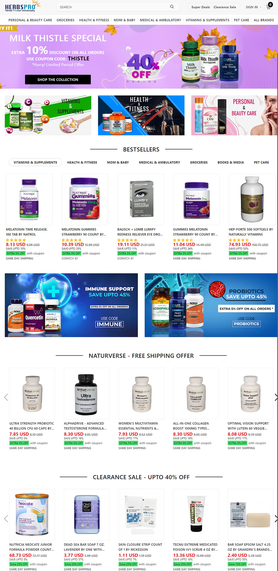 Herbspro保健品美国官网首页