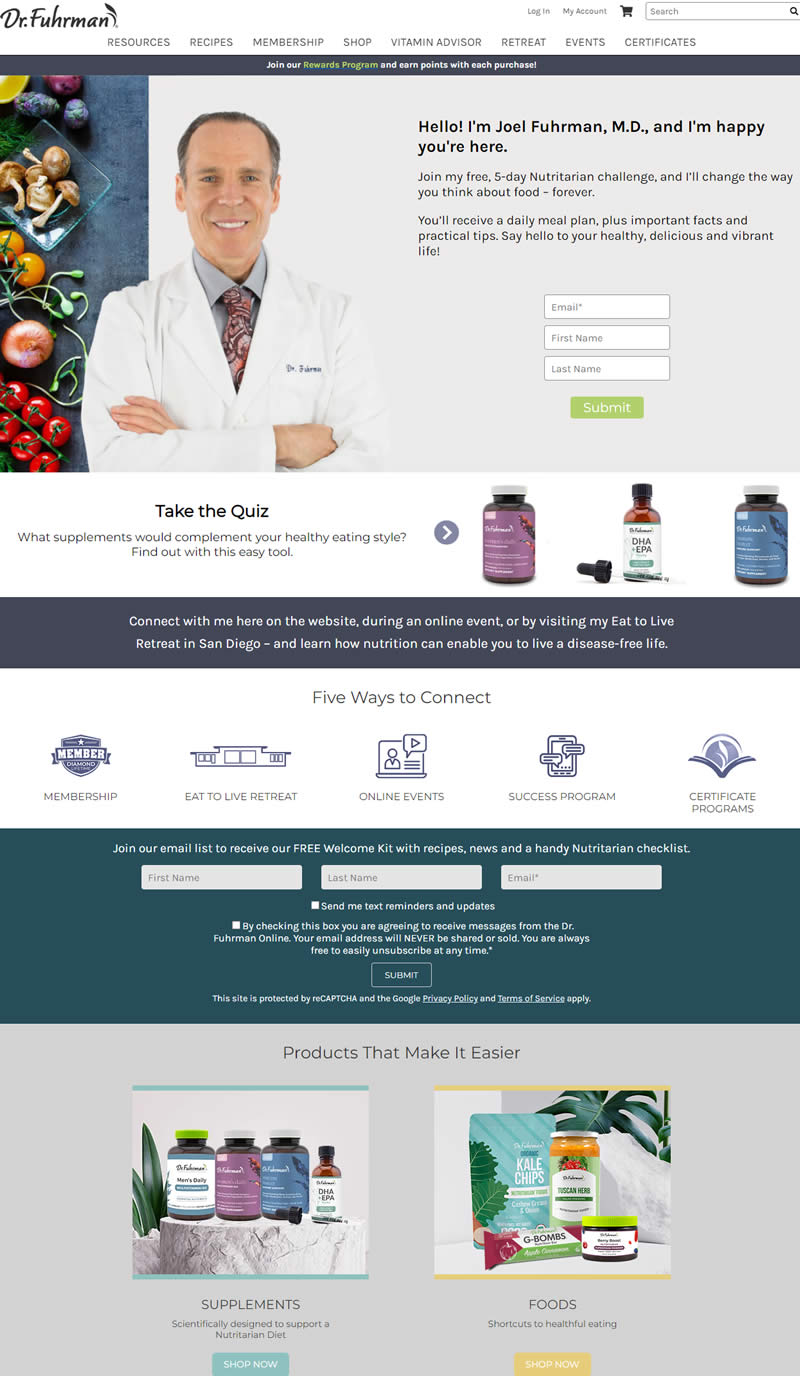 Dr. Fuhrman营养保健美国官网首页