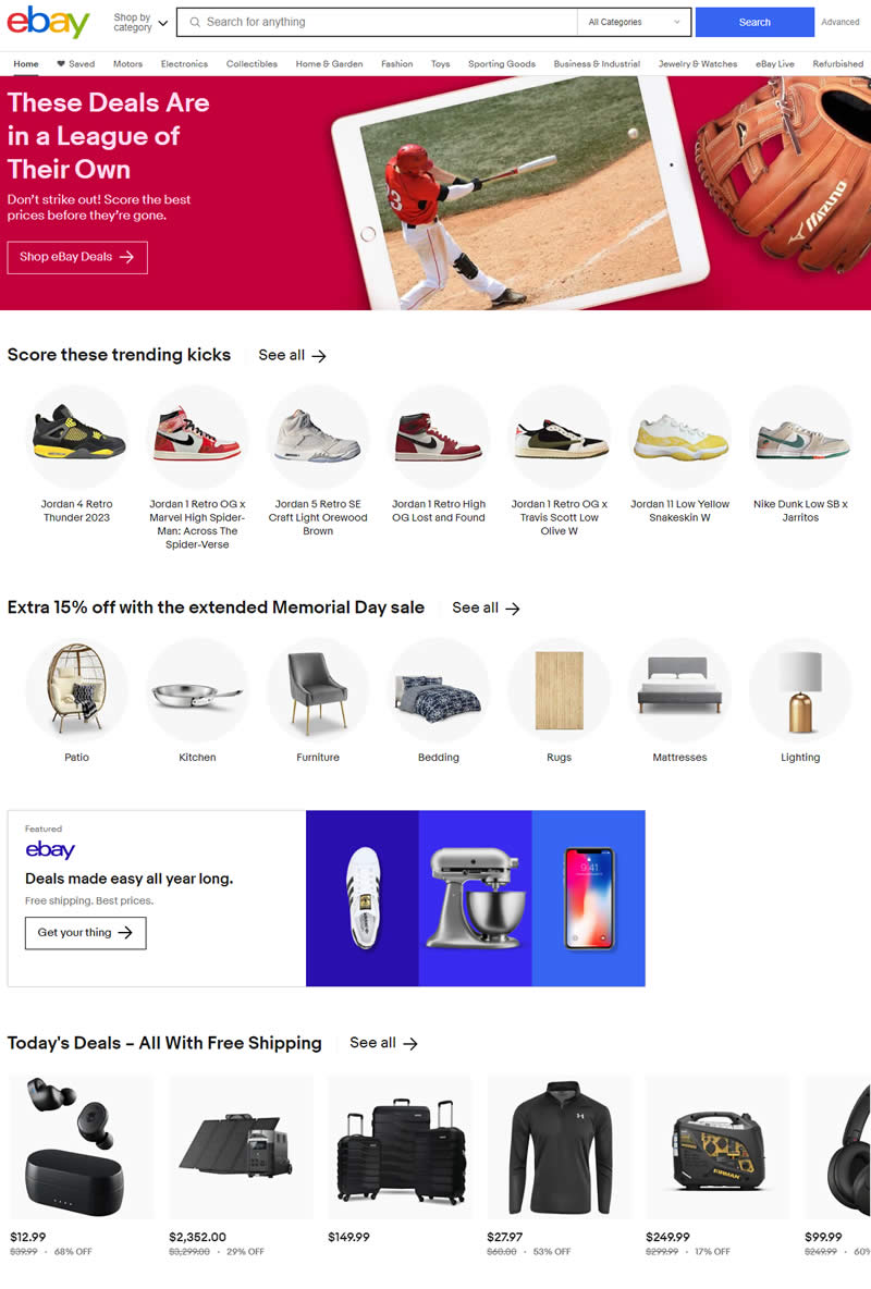 Ebay美国官网首页