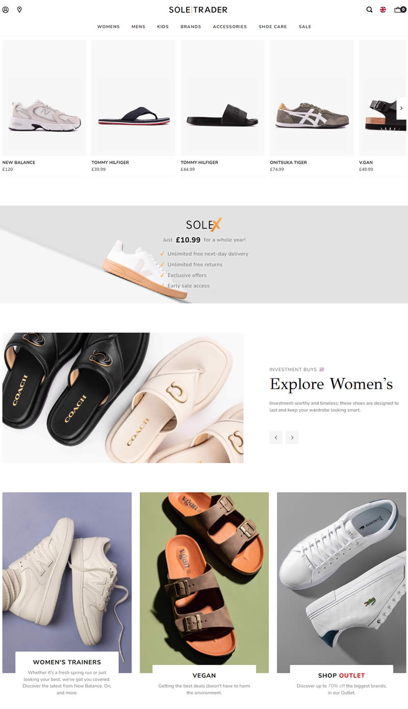 Soletrader时尚鞋履英国官网首页