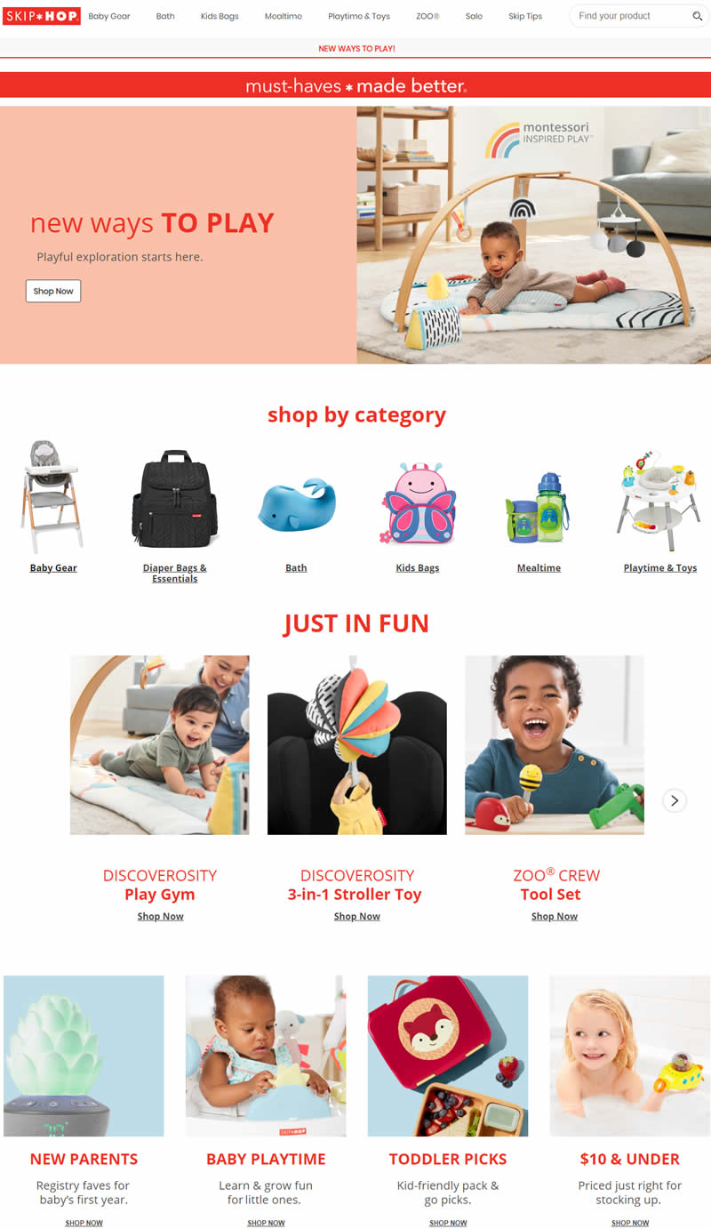 Skip Hop时尚婴童品牌美国官网首页